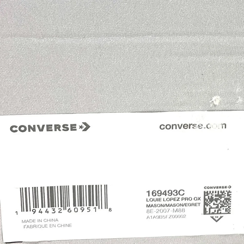 Converse Louie Lopez Pro OX Gray Low Top Shoes Men's Size Sneakers Suede 169493C - Picture 10 of 11